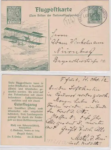 97786 DR Ganzsachen Postkarte PP27/E12/2 SFP2 Zeppelin Nationalflugspende 1912