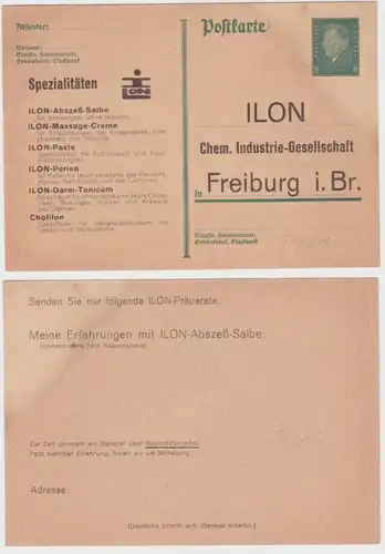 97875 DR Ganzsachen Postkarte P181 Zudruck ILON Chem. Industrie-Gesell. Freiburg