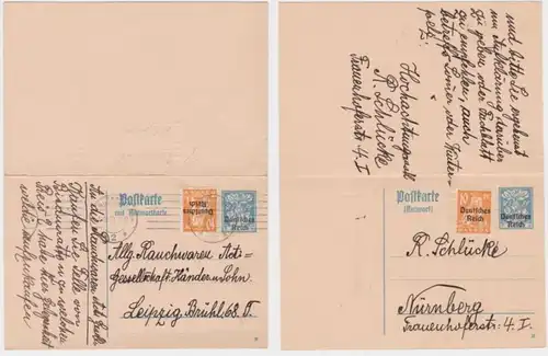 97920 Carte postale P130/02 Allg. Fuchwaren AG Hander & Gesellschaft Leipzig