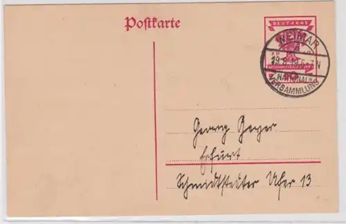 97892 DR Carton postal P115 cachet spécial Weimar Assemblée nationale