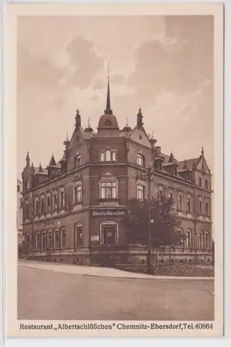 98031 Ak Chemnitz Ebersdorf Restaurant 'Albertschlößchen' um 1920