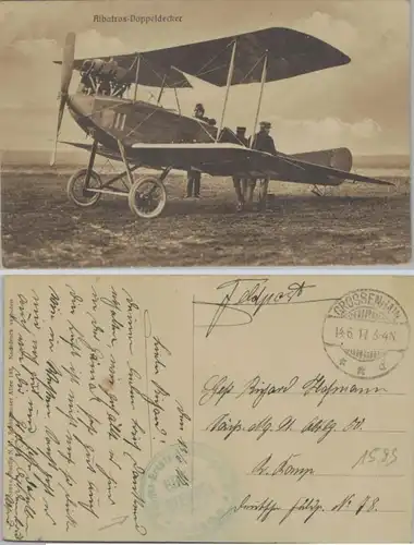 98144 Poste de terrain Ak Albatro Service de remplacement des pilotes de l'avion 6, 1917