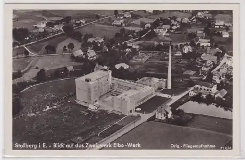 98279 Ak Stollberg i.E. Blick auf das Zweigwerk Elbo Werk 1940