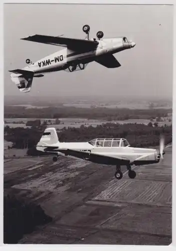 98332 Photo de sports aériens Ak Schönhagen avec 2 pilotes d'art vers 1970