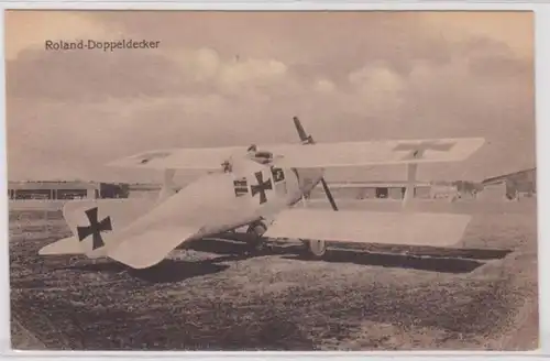 98491 Ak Roland Aérodrome double-pont dans la 1ère guerre mondiale vers 1915