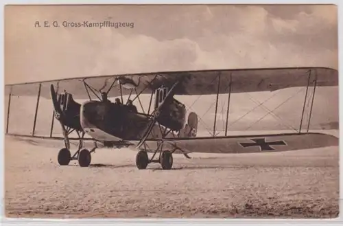 98501 Ak A.E.G. Gross-Kampfflugzeug im 1.Weltkrieg um 1915