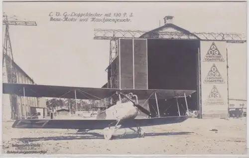 98507 Ak L.V.G. Doppeldecker Flugzeug im 1.Weltkrieg um 1915