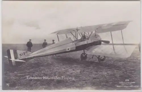 98510 Ak erbeutetes französisches Flugzeug im 1.Weltkrieg um 1915