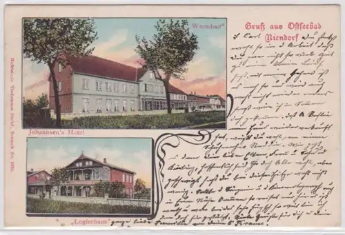 98622 Multi-image Ak Salutation de la station balnéaire Niendorf Johannsens Hotel 1904