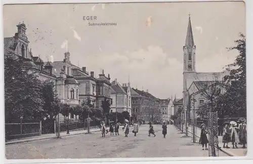 98643 Ak Eger Cheb Tschechien - Blick in die Schmeykalstraße 1908