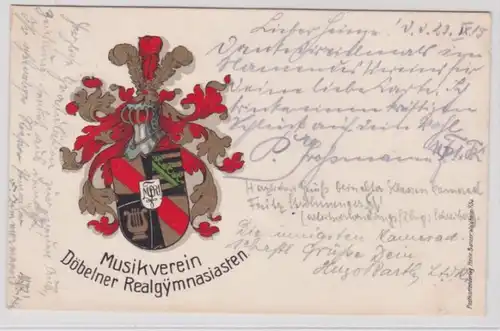 98661 Studentika Ak Musikverein Döbelner Realgymnasiasten 1915