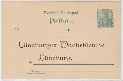 98736 DR Ganzsachen Postkarte P50 Zudruck Lüneburger Wachsbleiche