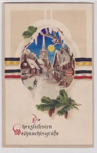 98817 geprägte Ak Die herzlichsten Weihnachtsgrüße 1917