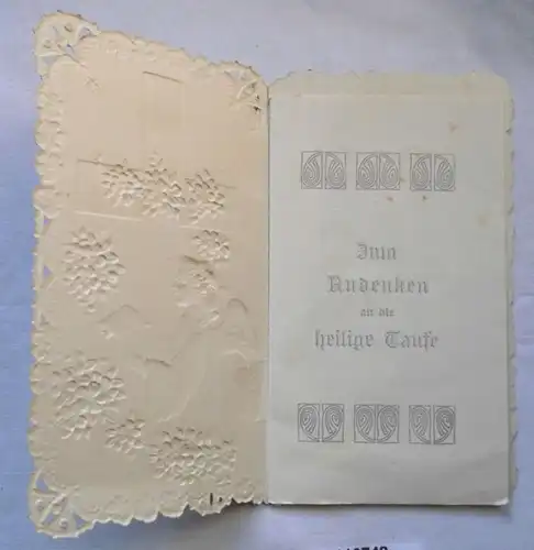 jolie carte souvenir du baptême vers 1920 (110748)