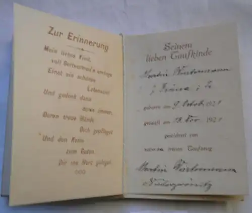 Belle lettre de baptême Pour commémorer le saint babaptiser 1921 (113347)