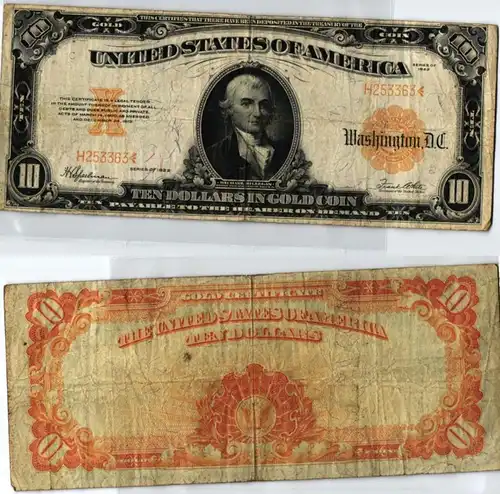 10 dollars Gold Coin billet USA 1922 (124071)