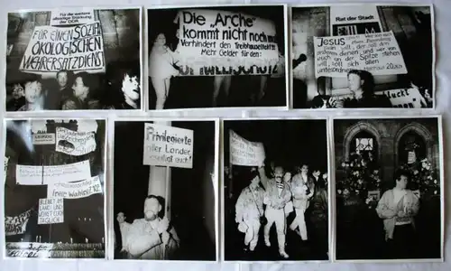 25 seltene schwarz weiße Originalfotos aus der Wendezeit in Leipzig 1989(107307)