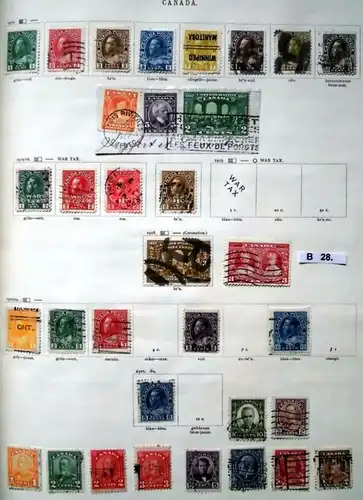 belle collection de timbres de haute qualité Canada Canada 1859 à 1925
