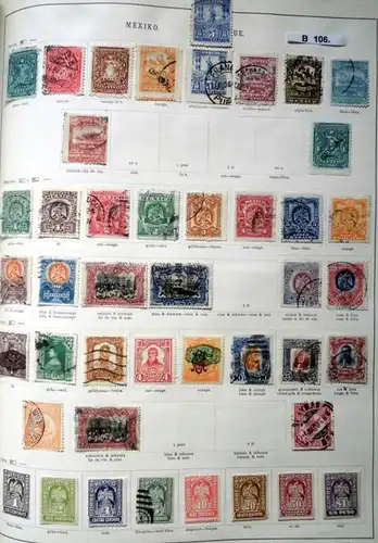 belle collection de timbres de haute qualité Mexique 1856 à 1926