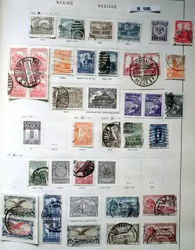 belle collection de timbres de haute qualité Mexique 1856 à 1926