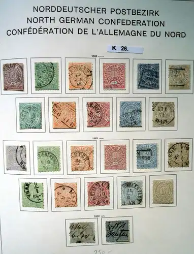 belle collection de timbres de haute qualité dans le district postal de l'Allemagne du Nord