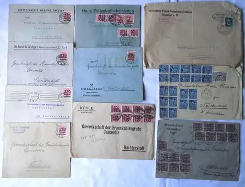 290 Briefe an die Braunkohlengrube 'Concordia' Nachterstedt 1920/30 (119100)