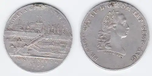 1 Argent classique Monnaie Regensburg Vue de la ville 1793 (118025)