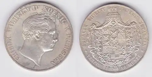 Doppeltaler Silber Münze Preussen Fr. Wilhelm IV. 1850 A (117881)