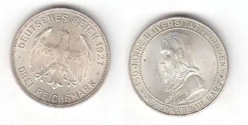 3 Mark argent pièce Université de Tübingen 1927 (118904)