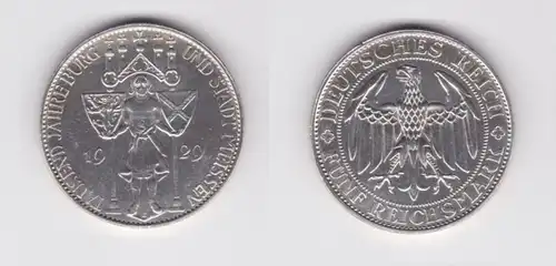 Silber Münze 5 Mark 1000 Jahre Stadt Meißen 1929 E Jäger 339 (135548)