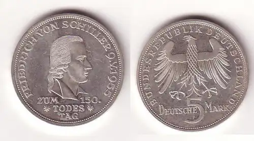 BRD Gedenk Münze 5 Mark Friedrich Von Schiller 1955  (112120)