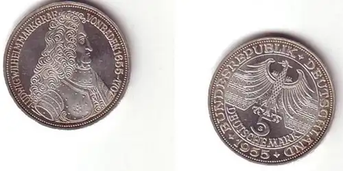 Médaille commémorative de la RFA 5 Mark Markgraf von Baden 1955 (BN3481)