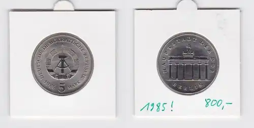DDR Monnaies commémoratives 5 Mark Brandenburger Tor 1985 (133668)
