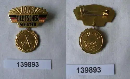 DDR Abzeichen Sport Deutscher Meister 1963 im Billard (139893)