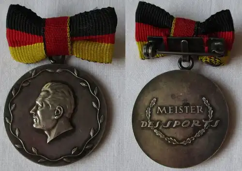 Médaille DDR Maître du Sport Argent 900 dans l'Etui Bartel 72 b (142918)