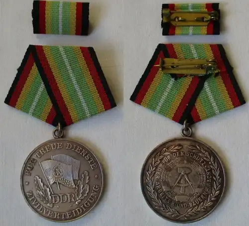 DDR médaille de services fidèles dans la défense civile en argent 275 b (145023)