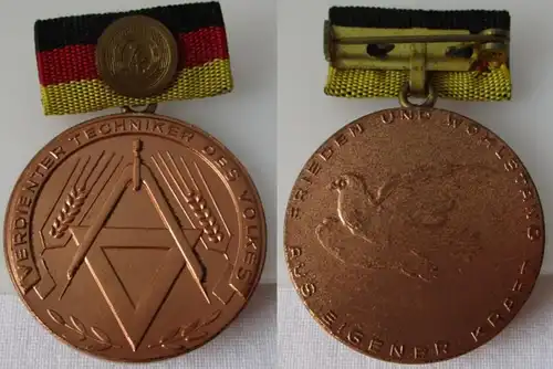 DDR Ordre de technicien mérité du peuple dans l'original Etui Bartel 61 d (143072)