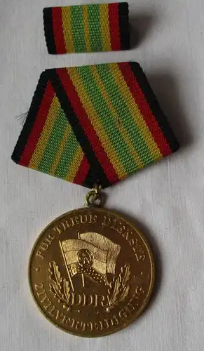 DDR Medaille treue Dienste in der Zivilverteidigung in Gold 274 b (134082)