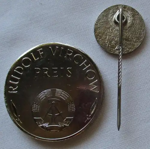 seltene DDR Medaille Rudolf Virchow Preis plus Miniatur Bartel 37 c (122985)
