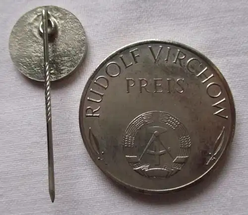 seltene DDR Medaille Rudolf Virchow Preis plus Miniatur Bartel 37 c (136333)