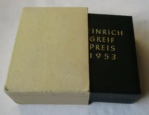 DDR Heinrich-Greif-Preis 1953 II.Klasse goldgeprägtes Original Etui 27a (129926)