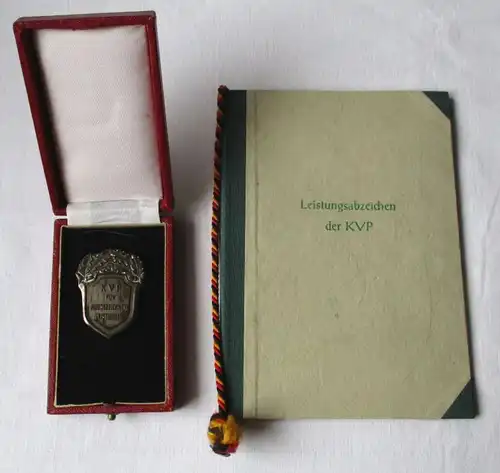 DDR Leistungsabzeichen KVP Volkspolizei + Urkunde 1954 Heinz Hoffmann (140728)