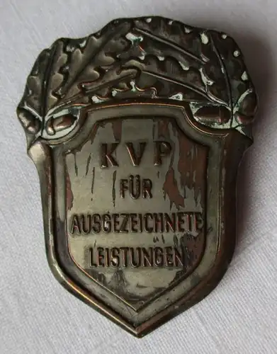 DDR badge de puissance KVP Police populaire + certificat 1954 Heinz Hoffmann (140728)