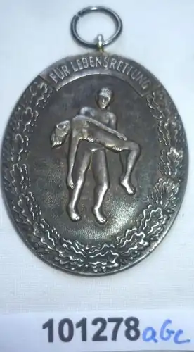 Médaille de sauvetage de vie rare de la RDA d'argent 900 avec le numéro (101278)