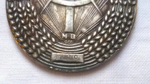 seltene DDR Lebensrettungsmedaille 900er Silber mit Nummer (101278)