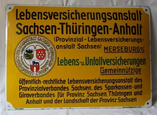 Versicherungsschild Lebensversicherungsanstalt Sachsen-Thüringen-Anhalt (142588)