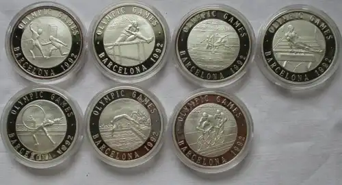 Collection Jeux Olympiques 1992 19 Médailles d'argent 999/1000 PP (124649)