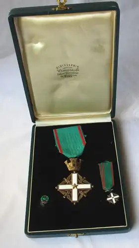 Ordre du Mérite de la République italienne, Croix chevalier dans l'original Etui (117204)