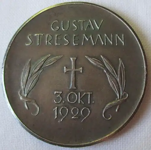 médaille d'argent Gustav Stresemann 3 octobre 1929 Friedrich Hörnlein (142229)