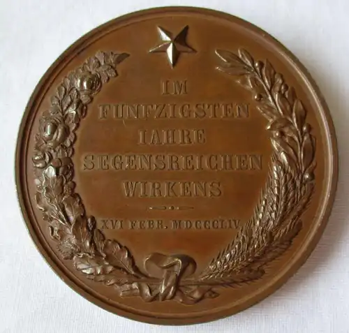 Bonzemedaille Sachsen Weimar, Russland Großherzogin Pawlowna 1854 (120954)